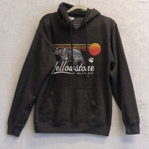 Prairie Mountain Yellowstone Bear World Graphic Hoodie Size‎ S